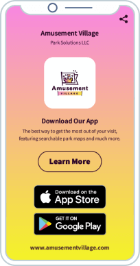 Mobile-friendly app landing page for Amusement Village.